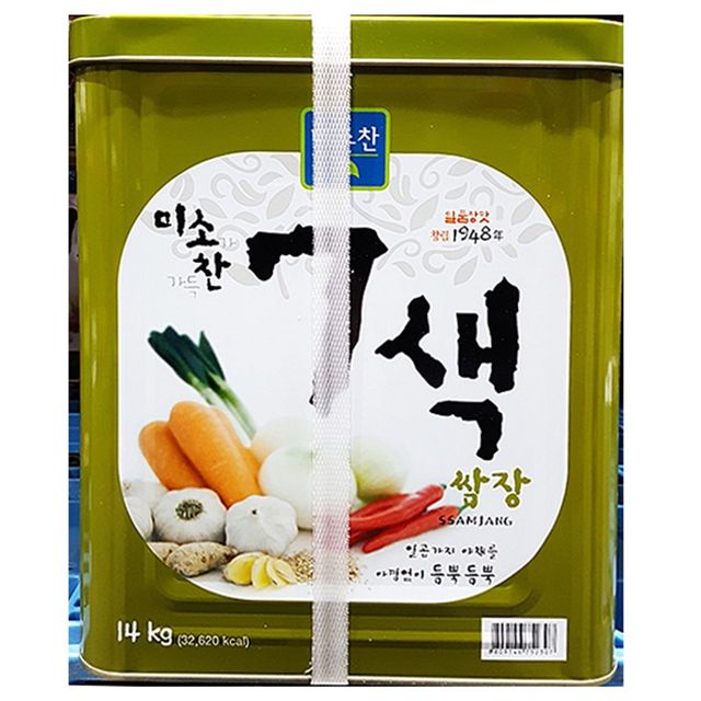 미소찬 7색 쌈장 14kg - 다양한 맛의 전통 쌈장 세트 간장 고추장 된장 포함