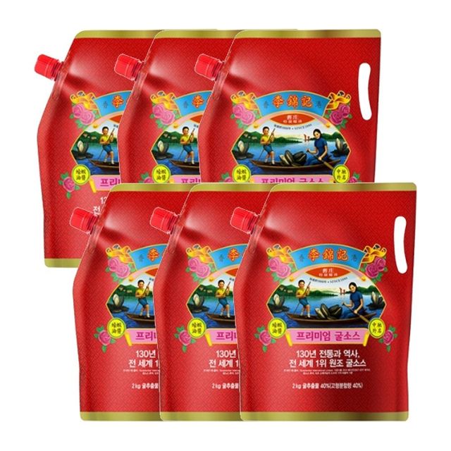 이금기 프리미엄 굴소스 스파우트팩 2kg 6개 - 진한 해산물 풍미의 프리미엄 품질