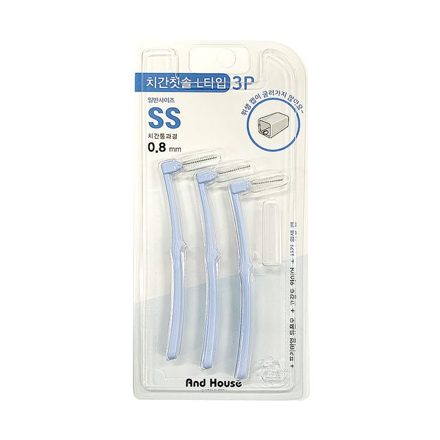 혜명몰 덴탈 치간칫솔 L형 3P SS 구강관리용품 치간브러쉬 구강관리 휴대용치간칫솔 치실칫솔