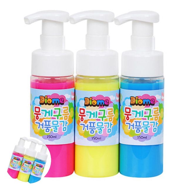 미술준비물 그리기놀이 미술놀이 뭉게구름 거품물감 150ml 3색 A세트