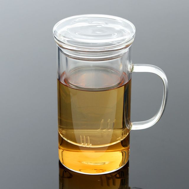 베이직 내열유리 티머그 550ml 거름망머그컵 티잔 내