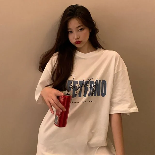 BRETFRNO 프린팅 박스 반팔 티셔츠