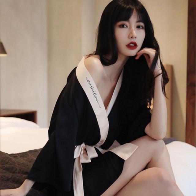 여성 실크 로브, 골프 샤워가운 고급스러운 실크가운