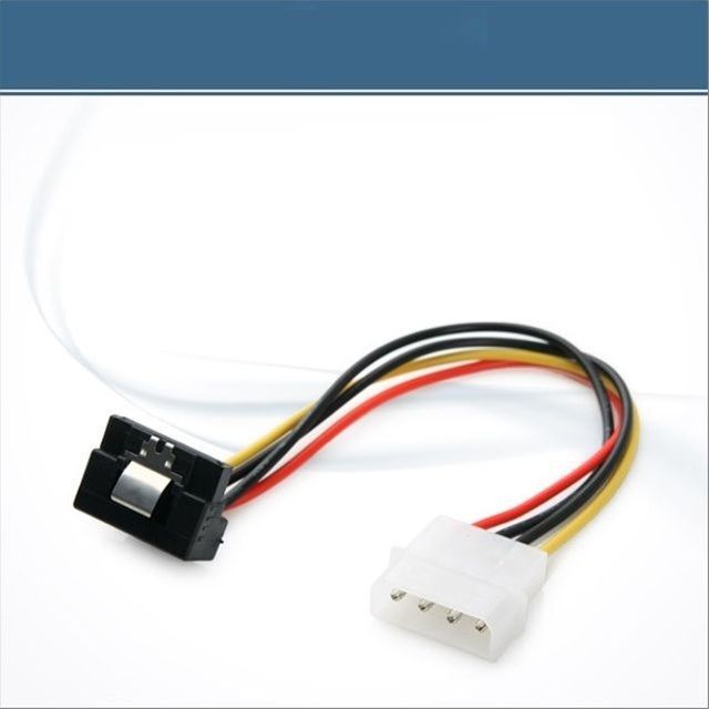 SATA 전원 케이블 ㄱ자 15cm Right Angle - 공간 절약형 직각 커넥터