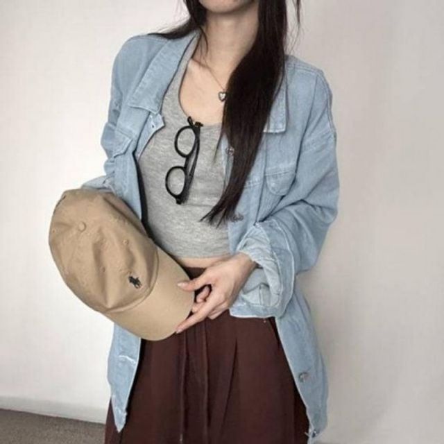 스탠다드 여성용 이지웨어 루즈실루엣 셔츠칼라 청바지 데님자켓재킷 시즌 봄가을자켓 트러커자켓 코트 패