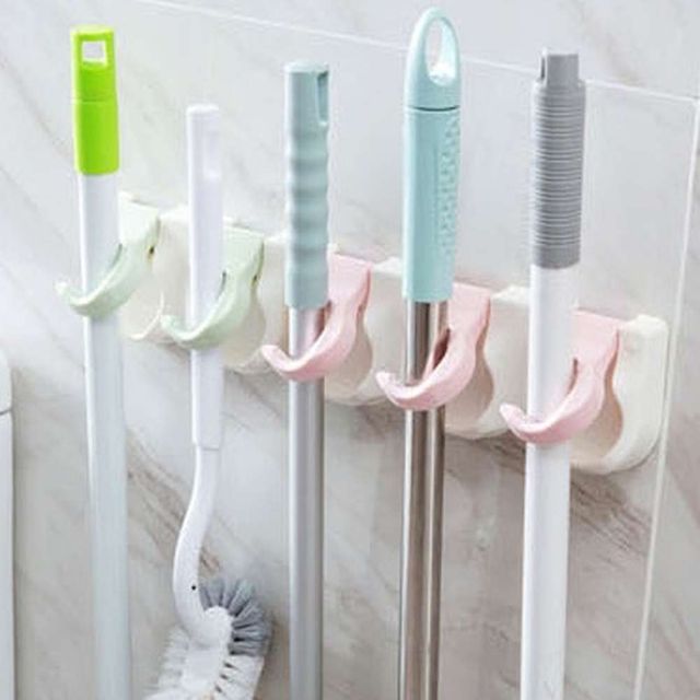 밀대 걸이 홀더 4구 밀대걸이 마포걸레걸이 밀대홀더 청소도구걸이대