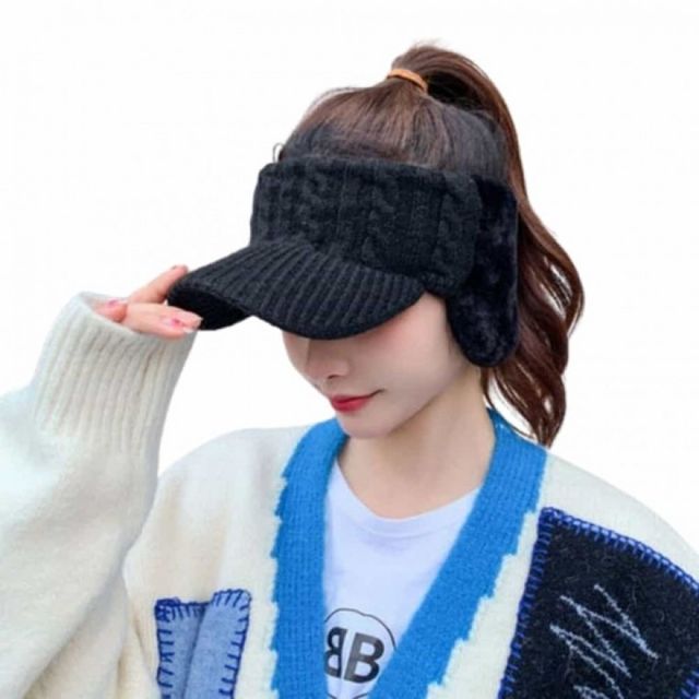 여성 겨울 골프모자 니트선캡 겨울 여성 모자
