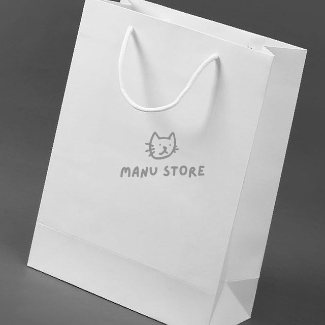 종이가방 종이선볼봉투 무지 세로형 쇼핑백 10p세트 20x28cm 화이트