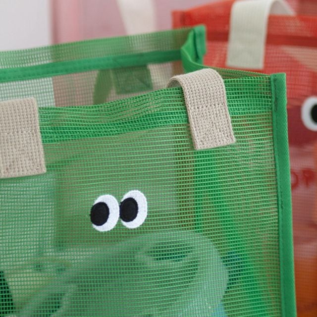 메쉬 330MM KIDS EYE 비치백 여행가방 목욕가방 그린
