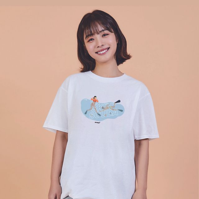 키밍 스킨스쿠버 Skin scuba 귀여운반팔티 단체