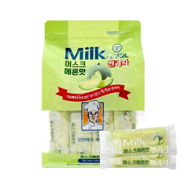 밀크 클래식 쌀과자 머스크 메론맛 240g 4개 세트