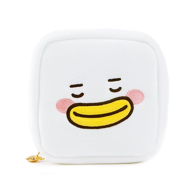 B패밀리 파우치 오리 캐릭터 화이트 주머니 가방