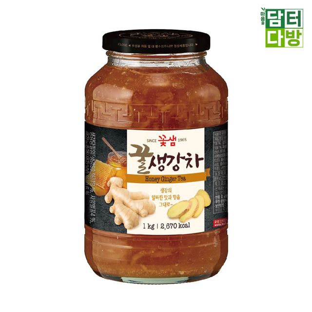꽃샘 꿀생강차 1kg 생강 꿀 블렌딩 건강 따뜻한 차