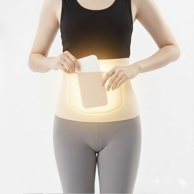 1+1 원포켓 따뜻한 복부 핫팩 주머니 복대 워머 허리찜질