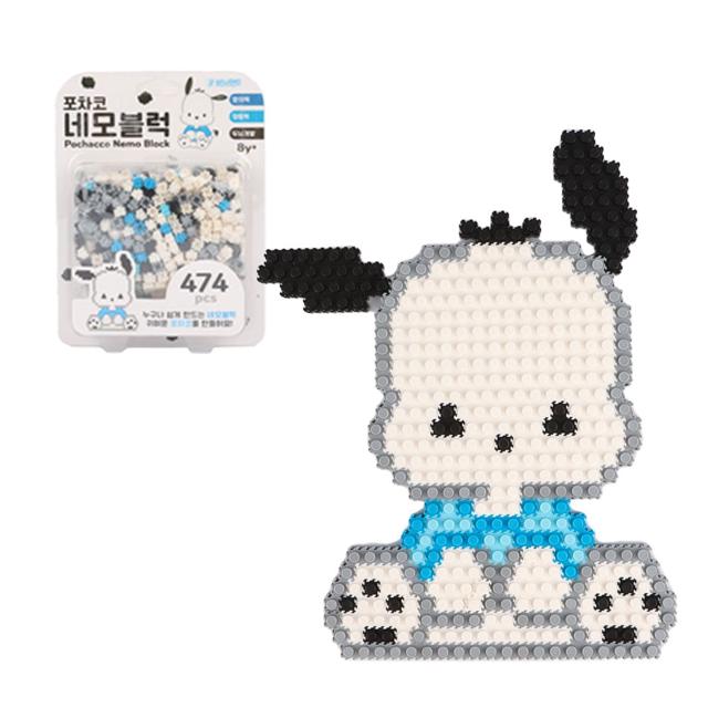 산리오 포차코 네모블럭 474pcs 픽셀 디폼 나노 블럭