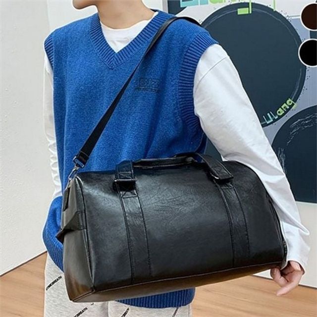 인조 남성 가죽 보스턴 백 여행용 레더 보스턴 백 더플