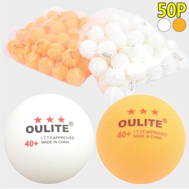 연습용 동호회용 탁구장용 흰색 주황색 탁구공 50p