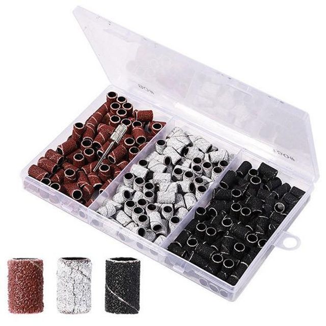 네일 샌딩밴드 대용량 210pcs 샌딩 드릴 발톱스케일링 밴드 쏙오프용품 사포 파일 네일 비트 재료 젤