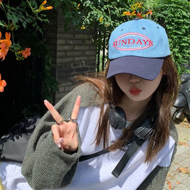 선데이 투톤 캡 모자 야구모자