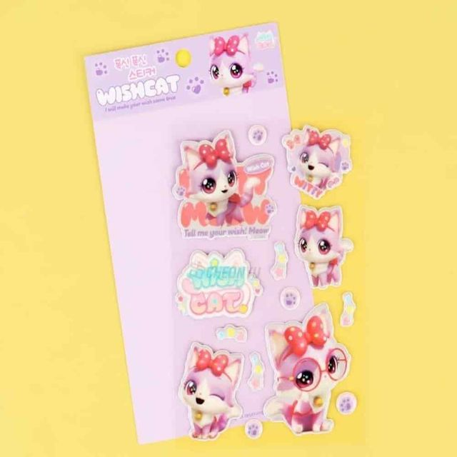위시캣 다꾸스티커 20p, 다이어리꾸미기 다꾸용품