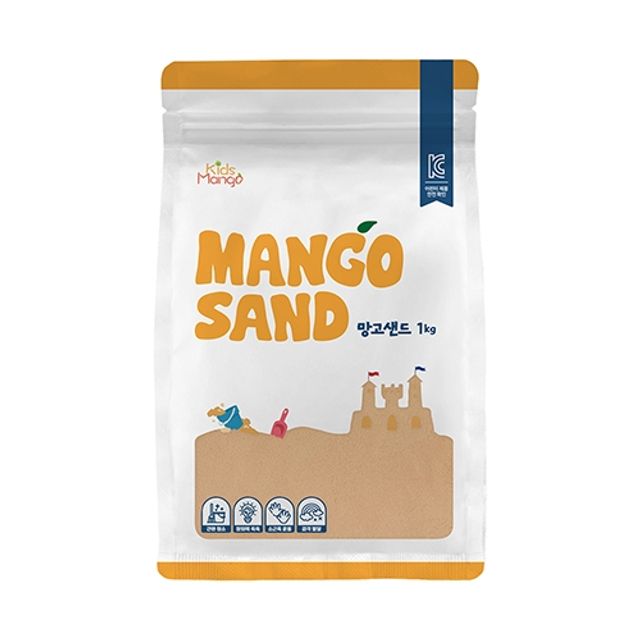 혜명몰 키즈망고)힐링망고샌드(우드/1kg) 샌드놀이 모래놀이세트 놀이용모래 샌드아트체험 오감놀이