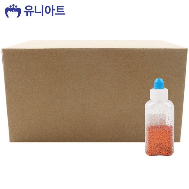 메탈 반짝이 가루 주황 20개입 미술놀이 재료