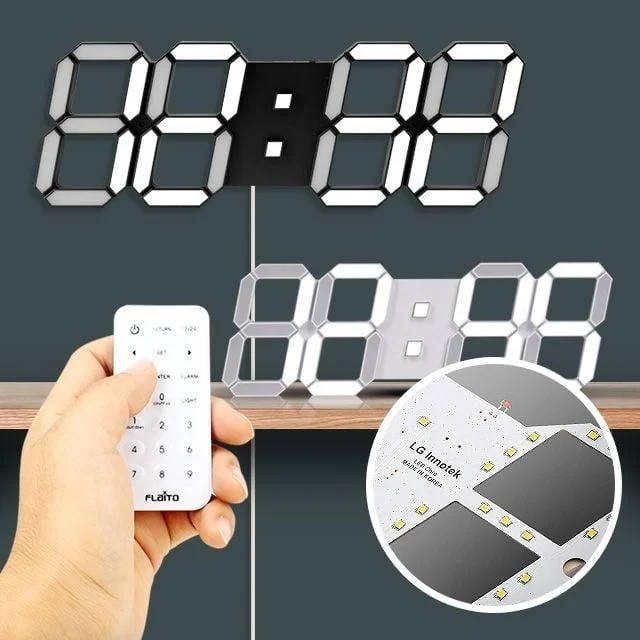 벽걸이 무소음 LED 디지털 거실 대형 전자 시계 벽시계