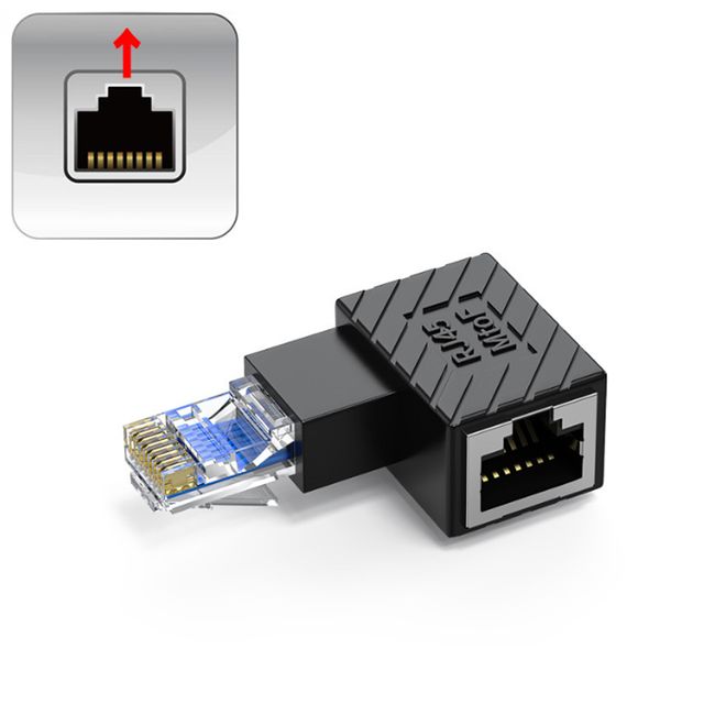 RJ45 연장 커플러 젠더 90도 우향 T-RJ45G-MFR - 네트워크 솔루션