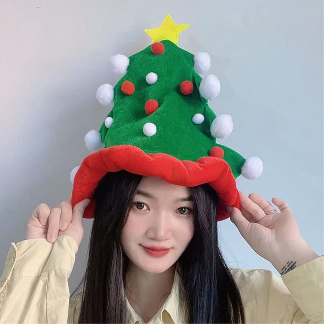 방울 트리모자 연말 홈파티 산타 꼬깔모자