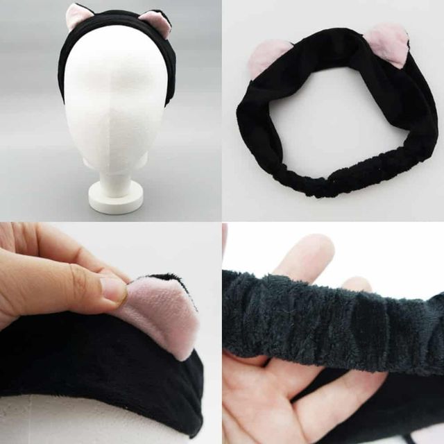 세안헤어밴드 블랙 사우나두건 샤워머리수건