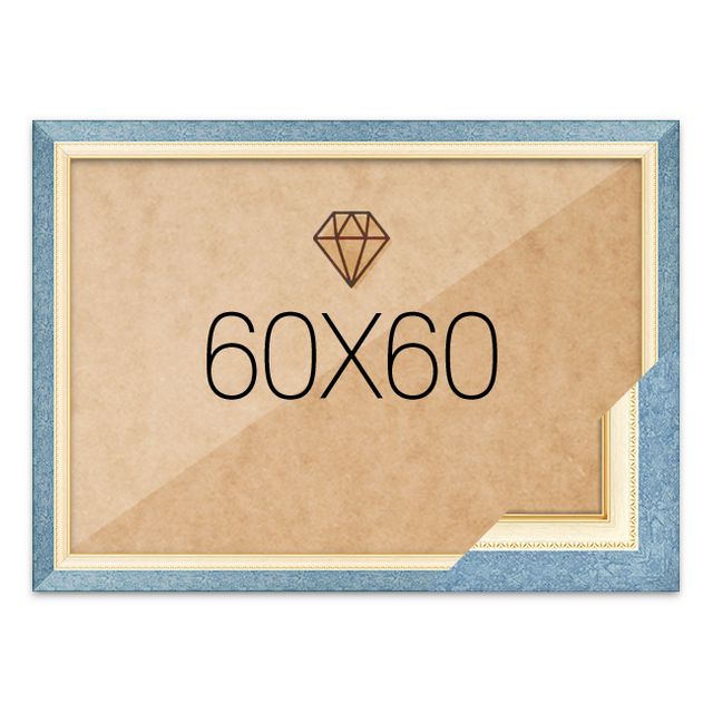 보석십자수액자 60x60 고급형 수지 블루
