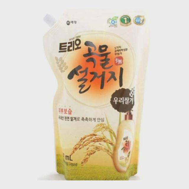 트리오 곡물설거지 우리현미 1.2L리필 4개