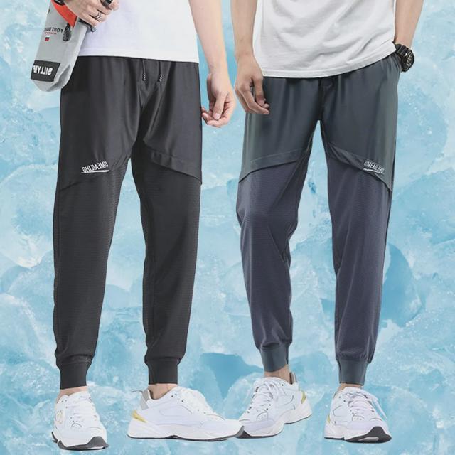 남자 조거팬츠 여름 스판 쿨링 트레이닝 밴딩 바지