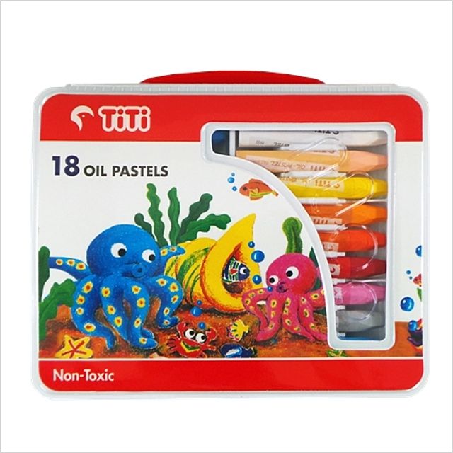 티티경인 18색 바다풍경 크레파스 비닐