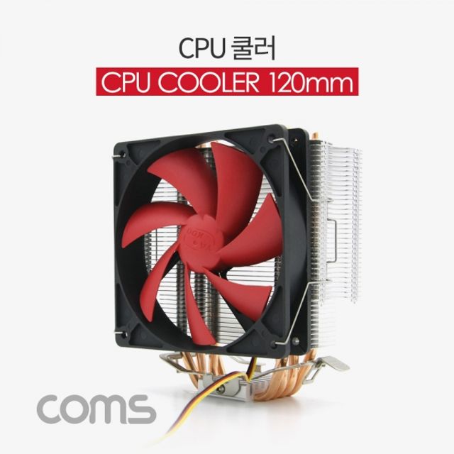 Coms CPU 쿨러 120mm Red Intel LGA 775 1155 11
