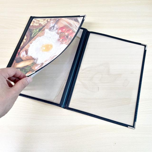 A4 테이블 메뉴북 6면 - 식당 카페 서류철 결재판