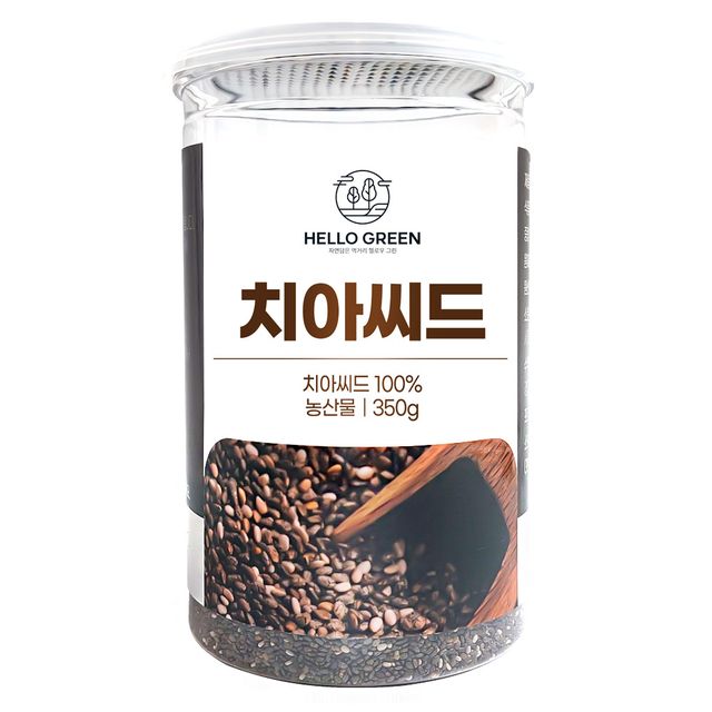 헬로우그린 치아씨드 350g(통) 치아씨앗 치아시드
