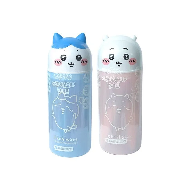 먼작귀 어린이칫솔 4P 컵세트 (칫솔4p+양치컵1p)