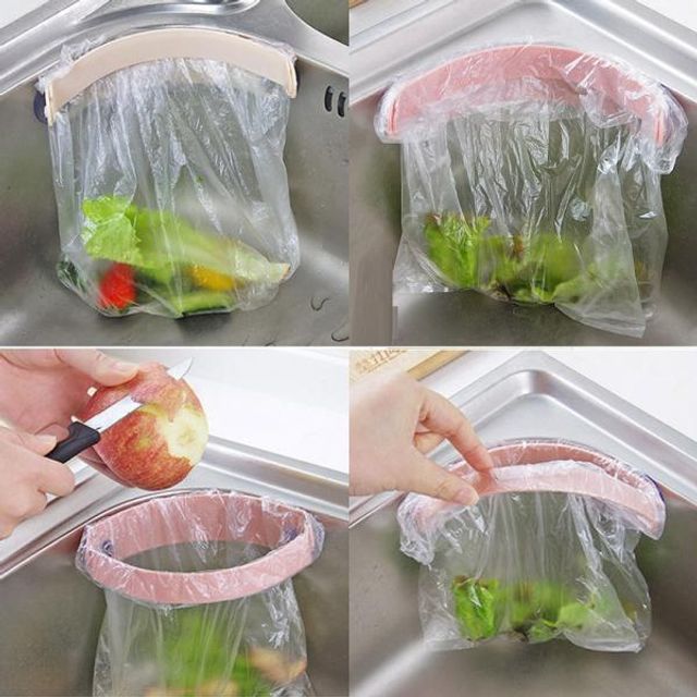 싱크대매직홀더 비닐봉지 거치대 음식물쓰레기