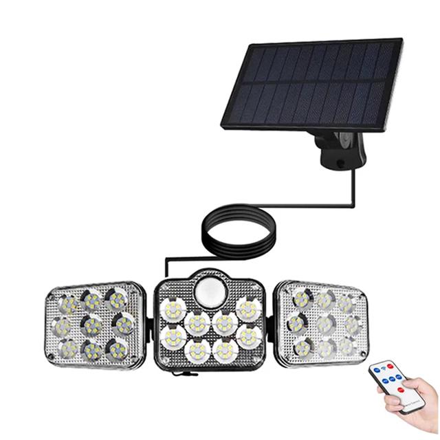 3방향 LED 태양광 충전식 야외 벽등 센서등 정원등