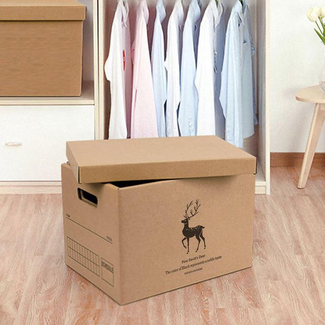 크라프트 종이정리함 사슴 디자인, DIY 종이박스 수납함
