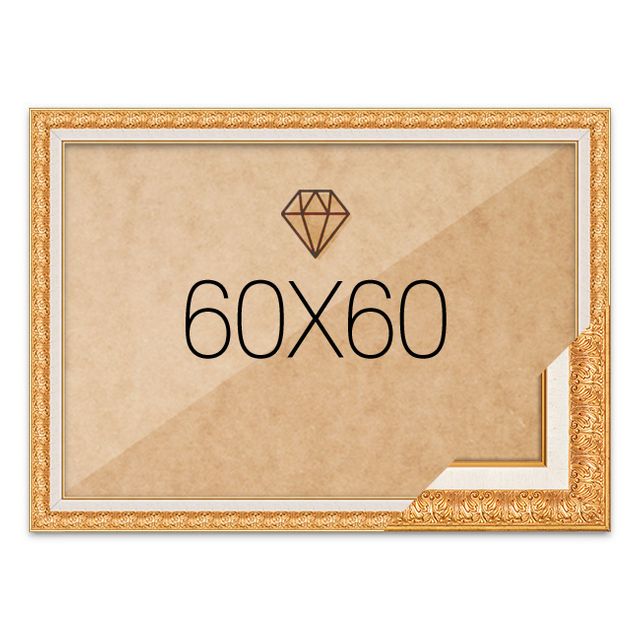보석십자수액자 60x60 고급형 매트골드