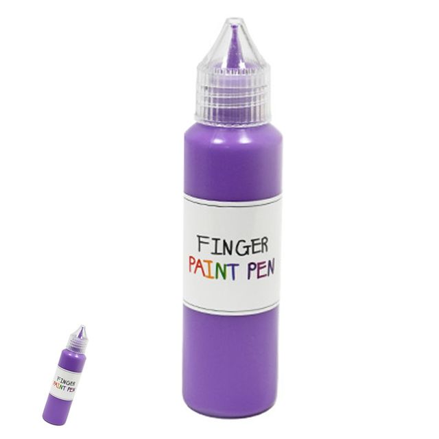 그리기물감 아동미술재료 핑거 페인트펜 낱색 50ml 보라