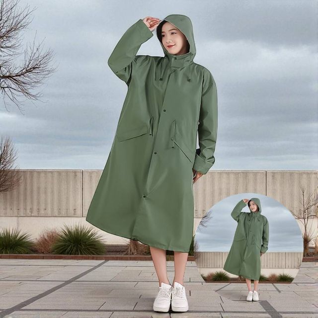 남녀공용 바람막이 레인코트 XL 그린  자전거비옷 비옷