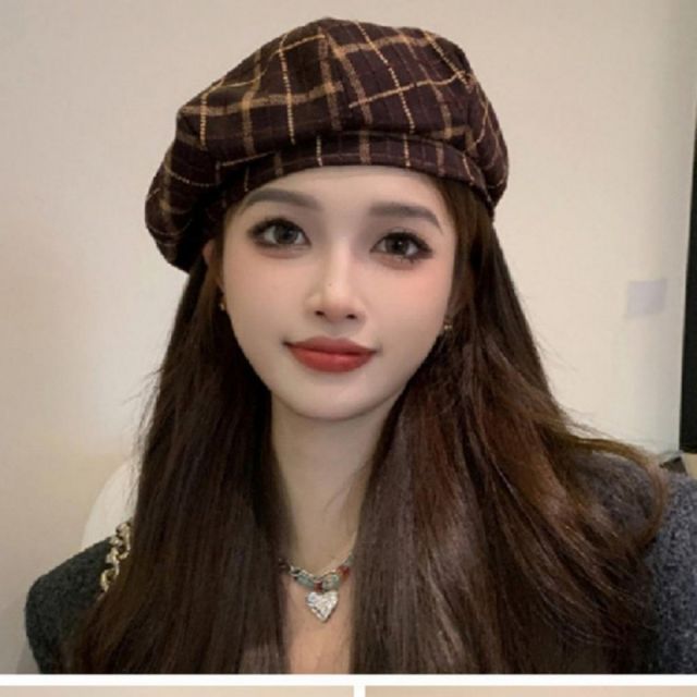 울 빵모자 여성 가을 겨울 베레모 화가 모자 스타일리쉬한 모직 빈티지 헌팅캡