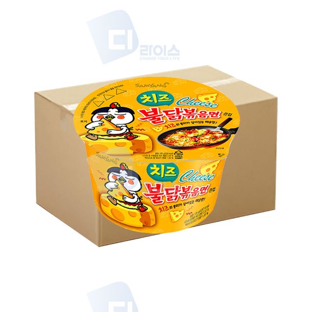 삼양 치즈 불닭볶음면 16개 큰컵 컵라면 매운 비빔면