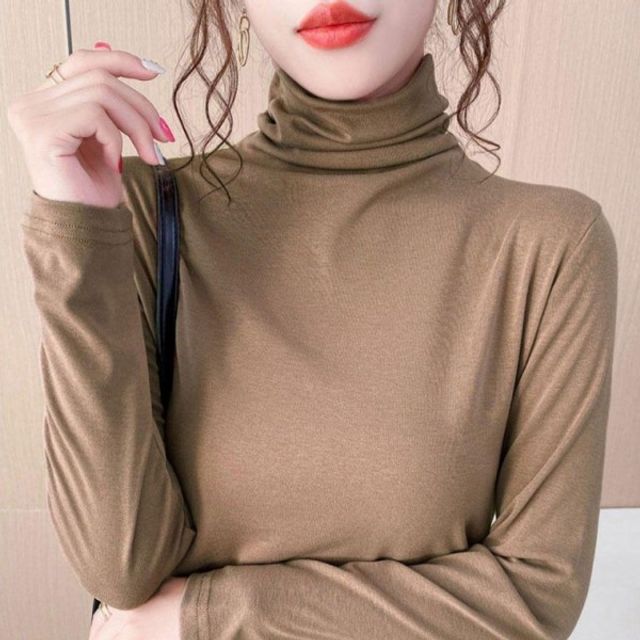 반폴 라티 시즌 여성용 하이넥 반목티 크루넥티 여성목 터틀넥티여성목티