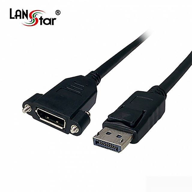 HDMI 케이블 0.5m 블랙, 나사결합 디스플레이 케이블