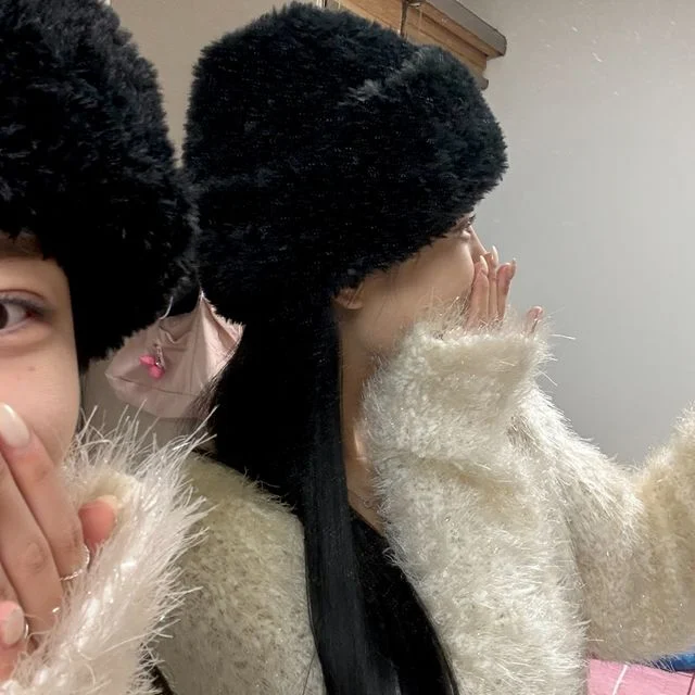 귀달이 블랙 겨울모자 비니 보온모자 털모자 방