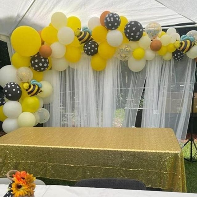 벌꿀 귀여운 풍선 가랜드 다양한 크기 행사용품 세트